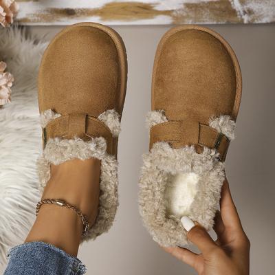 Модные женские ботинки на платформе Новые роскошные зимние женские теплые туфли Хлопковые тапочки Плюшевые модные ретро-туфли Женские балетки Тапочки