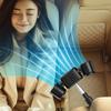 Автомобильный вентилятор с двойной головкой и удлинительным кронштейном, перезаряжаемый, 3 скорости, для сиденья автомобиля, подголовника, заднего сиденья