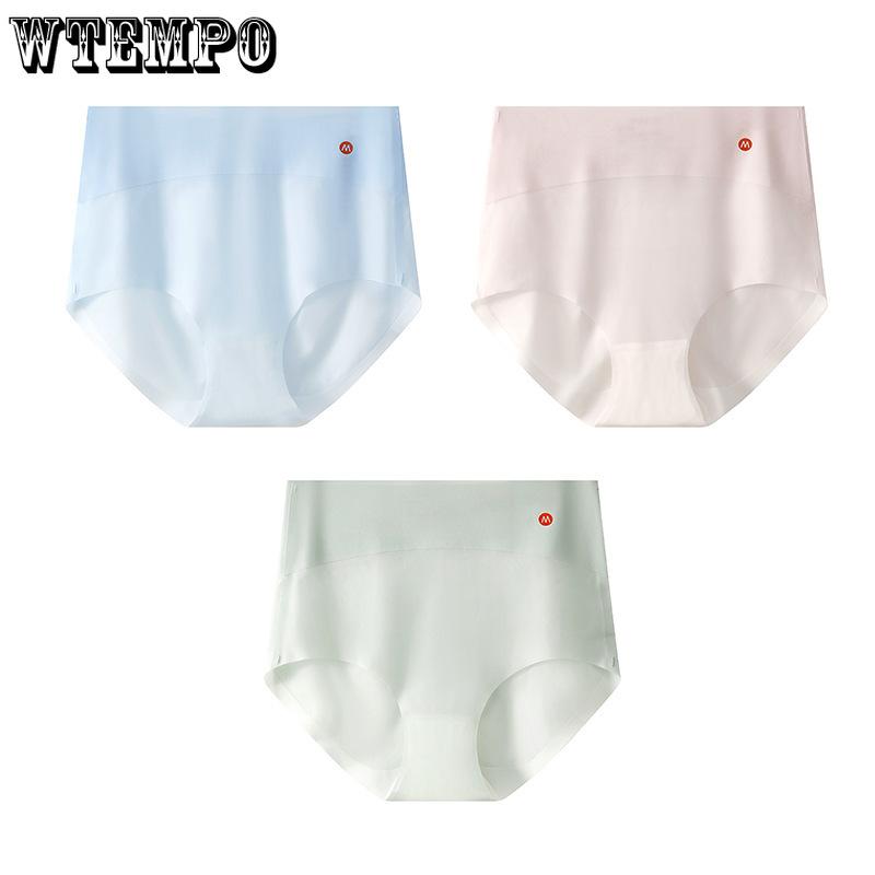 Women's Ice Silk Underwear Middle Waist Slimming Women's Breathable Thin Triangle Pants