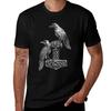 Thor Hammer Mjlnir With Odin Ravens Hugin And Munin Tshirt Lightweight Gym Training Tshirt