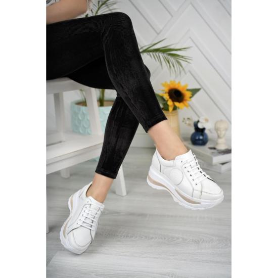 Обувь и сандалии Женские повседневные кроссовки из натуральной кожи