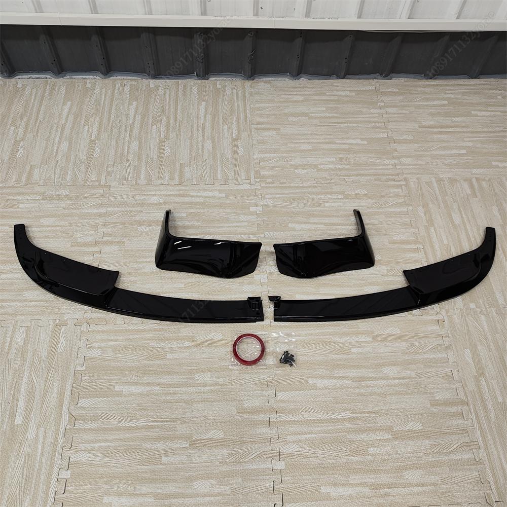 4PCS For BMW 3 Series F30 2012-2018 M3 M4 Style Car Front Bumper Lip Spoiler Splitter Diffuser ABS Gloss Black Bodykits Tuning