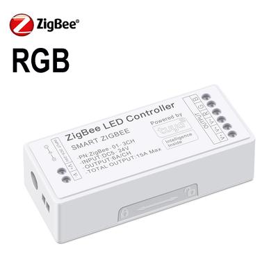Умный светодиодный контроллер Zigbee работает с RGBW CCT Одноцветной RGBCCT RGB светодиодной лентой COB /5050 /2835 DC12V 24V 5V с приложением Tuya