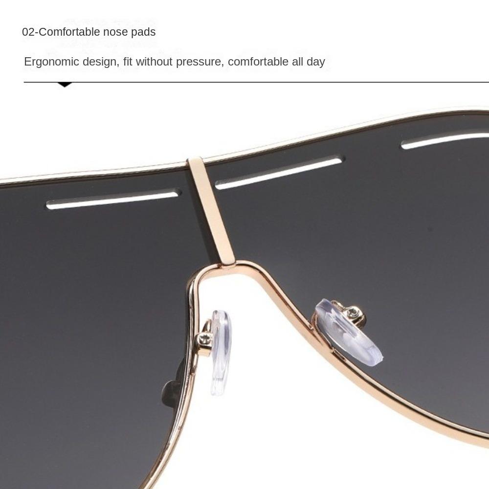 Big Frame Pilot Sunglasses Hollow Anti-UV Glasses Simple Women Sunglasses Summer