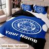 Leicester City Printed Bedding Set Custom Name Text 1 Duvet Cover 2 Pillowcases For Bedroom