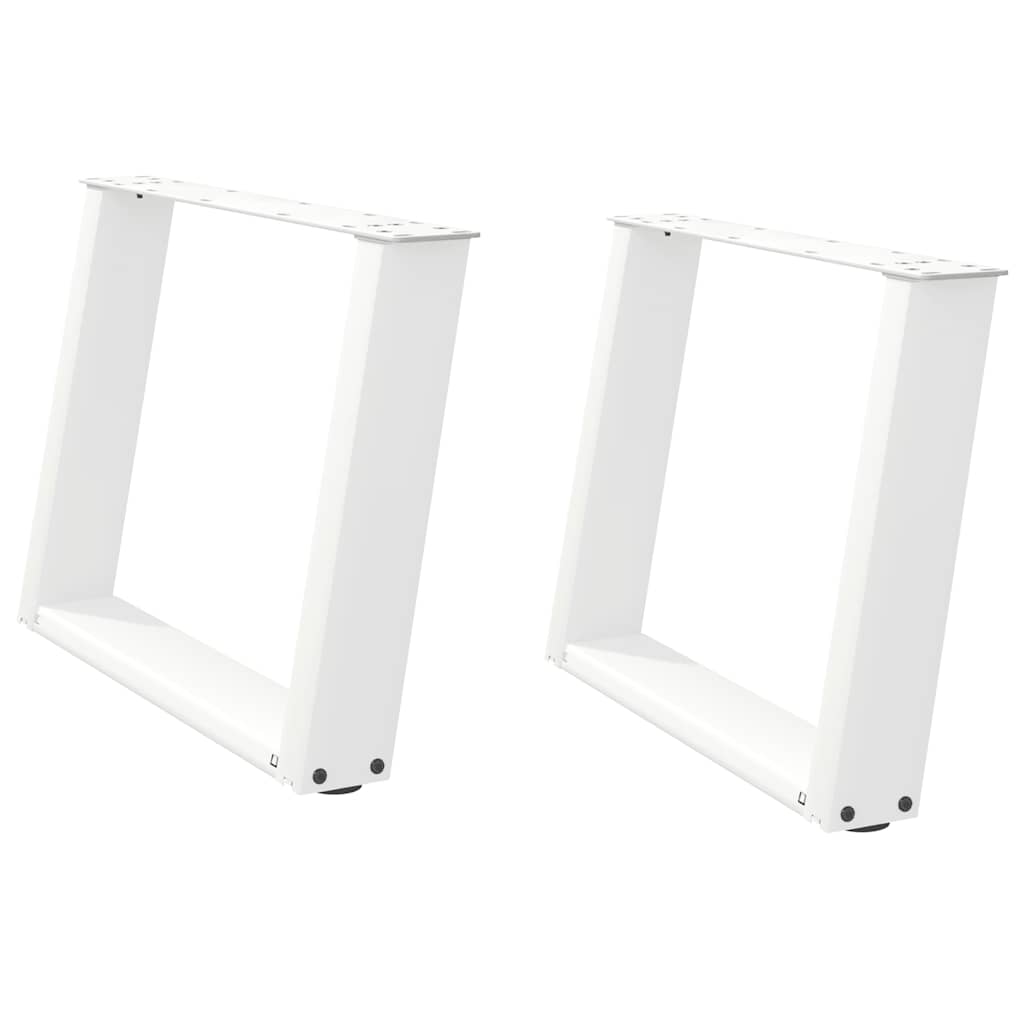 Vidaxl Nogi Do Stolika Kawowego, 2 Szt., Białe, 70X(42-43) Cm, Stal