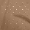 oneOone Cotton Cambric Brown Fabric Polka Dot Sewing Material Print Fabric By The Yard 42 Inch
