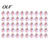 Necklaces Bracelets Beads 50Pcs 10x8mm Faceted Teardrop Glass Beads, Top Drilled Water Drop DIY Crafts Transparent Loose for Jewelry Bracelet Necklace