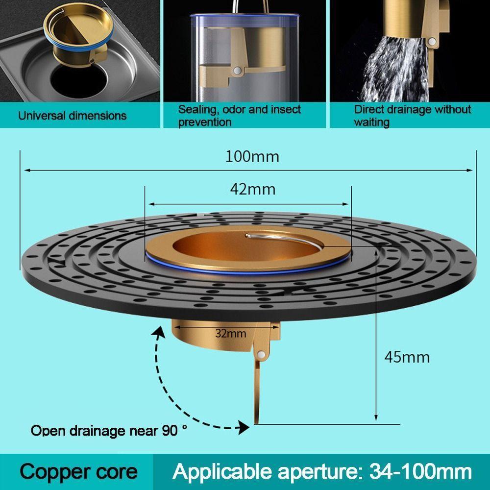 Backflow Preventer Shower Floor Drain Anti-odor Fast Drainage Floor Drain Bathroom Supplies