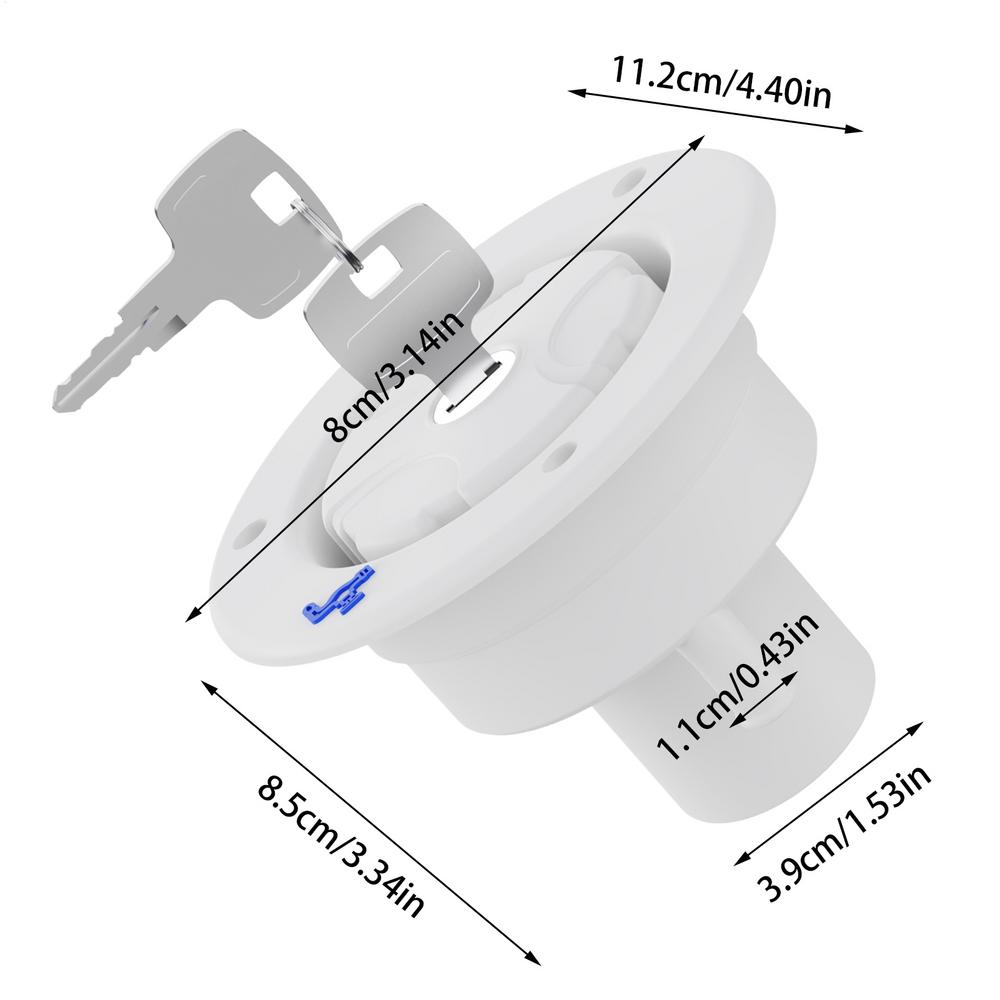 Замена запираемого клапана залива воды для автодома с ключами, термостойкая крышка люка для заполнения прицепа Для
