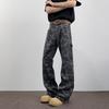 Винтажные камуфляжные джинсы-полумесяц мужская одежда хулиганский стильный модный бренд high street ins дровосек прямые с микро-стрейчем брюки до пола