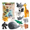 Kids' Mini Assembly Building Toy Crocodile Shark Orangutan Figure Blocks Plastic Material