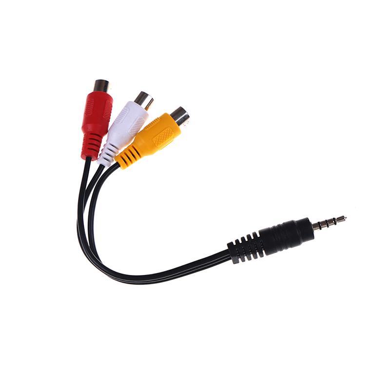28 см 3,5 мм разъем AV между мужчинами и женщинами 3Rca аудио-видео кабель шнур стерео адаптер