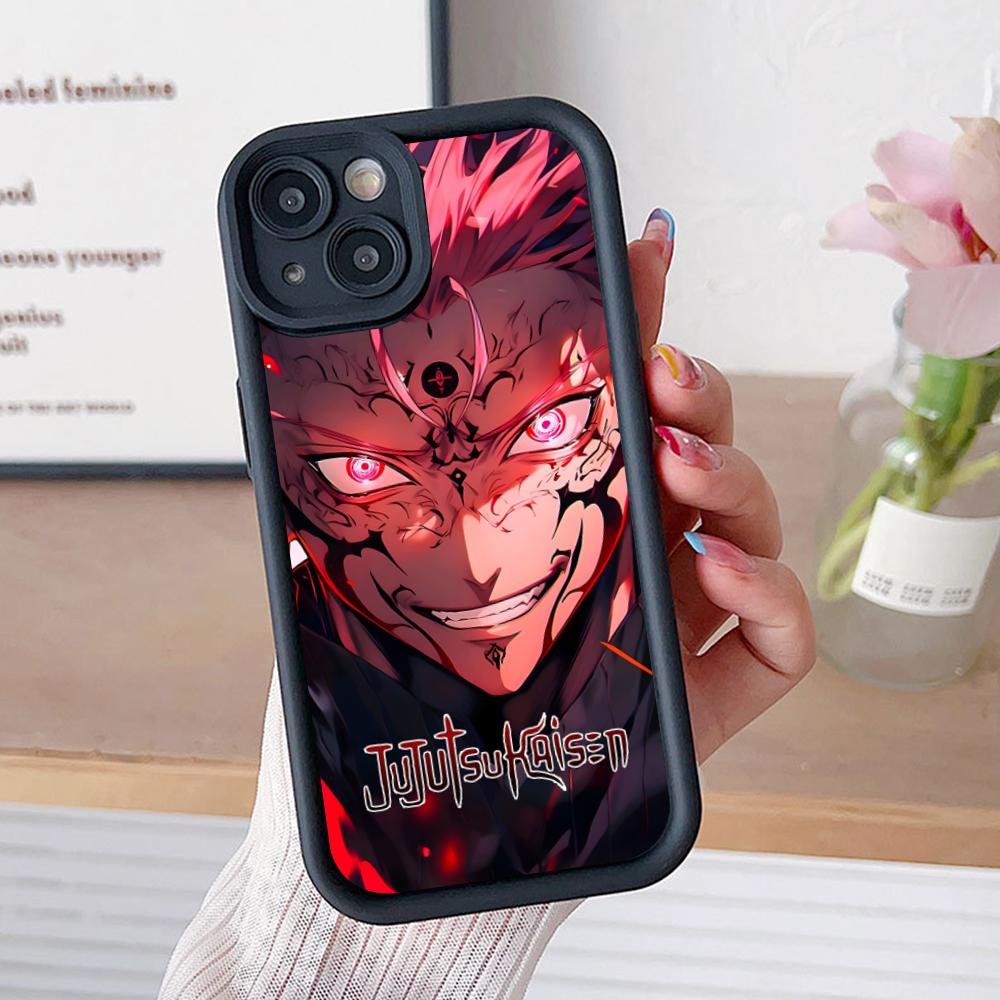 Jujutsu Kaisen Sukuna Mobile Phone Case for iPhone 17 16 15 14 13 12 11 Air Pro Max Plus Thicken TPU Colorful Cover Luxury Cover