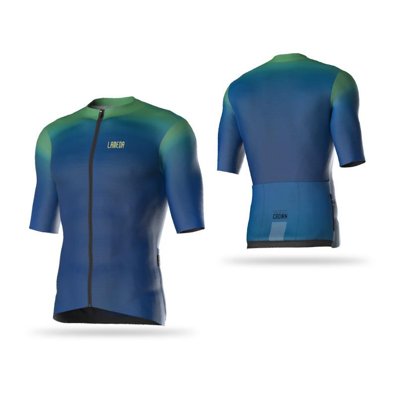 Мужская веломайка с коротким рукавом Lampaida Aurora - Облегающий летний топ для шоссейного велосипеда.