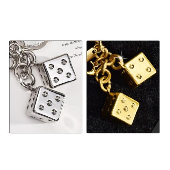 Золотой кубик брелок подвеска портативный талисман удачи многофункциональный брелок для сумки ключ