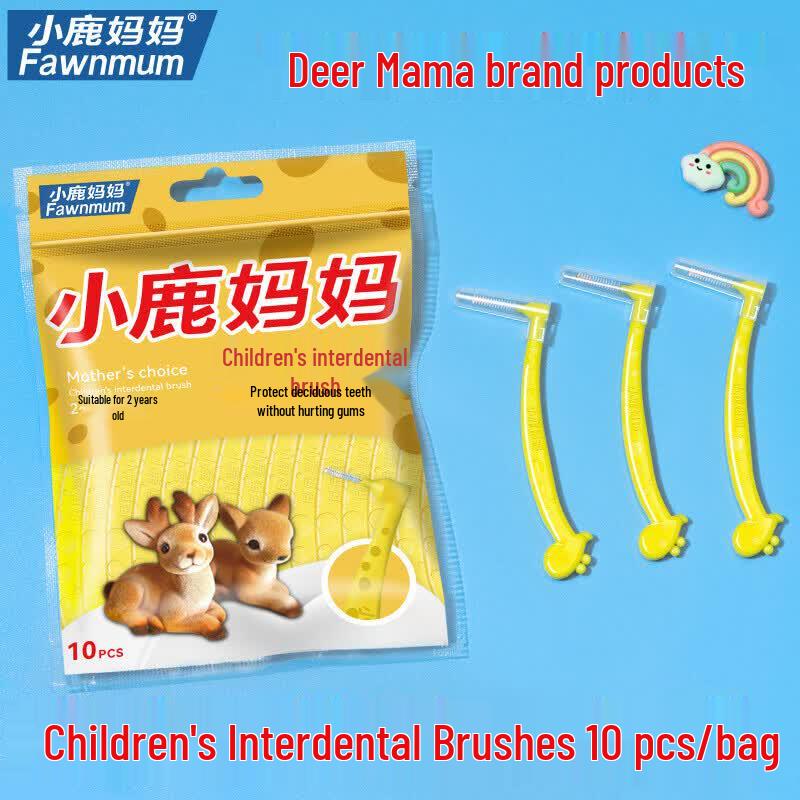 FAWNMUM Children's L-shaped Interdental Floss Sticks
