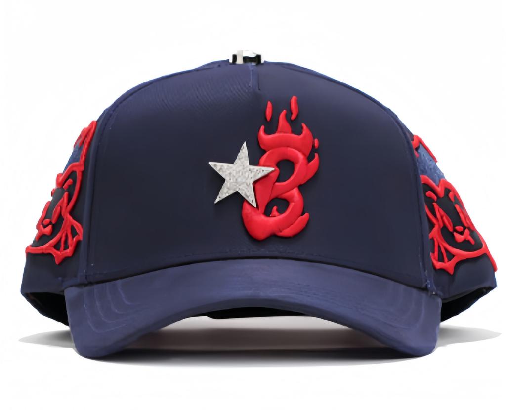 High Quality 5-Panel Curved Brim Baseball Cap with Rhinestone Embellishments Terry Fabric Dobby Style-Sporty Unisex Adult Hat