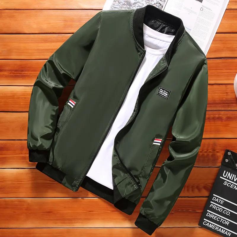 Мужская легкая ветровка весна-осень куртка пальто мужская ветрозащитная повседневная стильная куртка с карманом на молнии