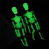 Fashion Punk Skull Multi-joint Car Keychains Luminous Keyring Skeleton Keyring Skull Keychain