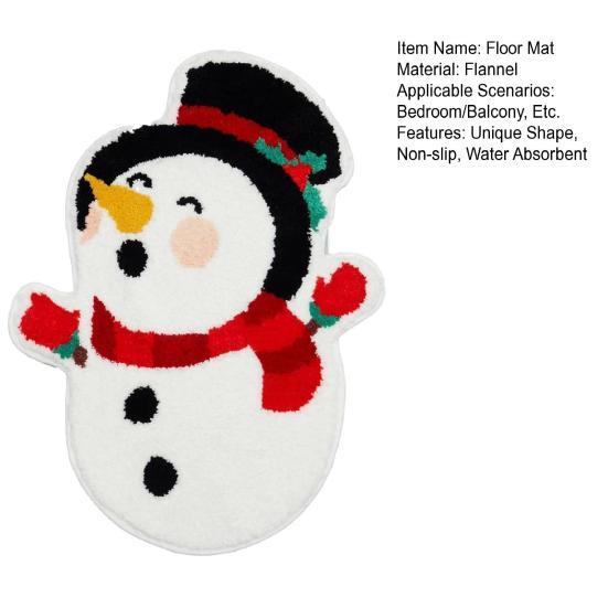 Yousheng Рождественский коврик для ванной комнаты, коврик с дизайном в форме рождественской елки и Санта-Клауса, водопоглощающий коврик для пола, домашний декор для кухни, гостиной, ванной комнаты