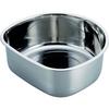 D-Shaped Wash Tub, 30cm, Stainless Steel, At Aqua, HB-4145