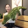 Simulation Large Soft Crocodile Plush Toy Fluffy Full Stuffed Animal Pillow Green Giant Alligator Sofa Cushion Kid Birthday Gift