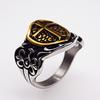 Jewelry Retro Style Cross Shield Men's Ring Ring