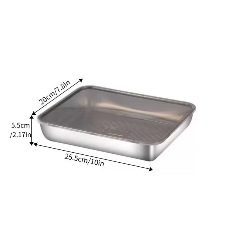 2/3/4/5 шт. Контейнер для еды из нержавеющей стали с крышкой, большой вместимости, для хранения продуктов, коробка для сохранения свежести, поднос