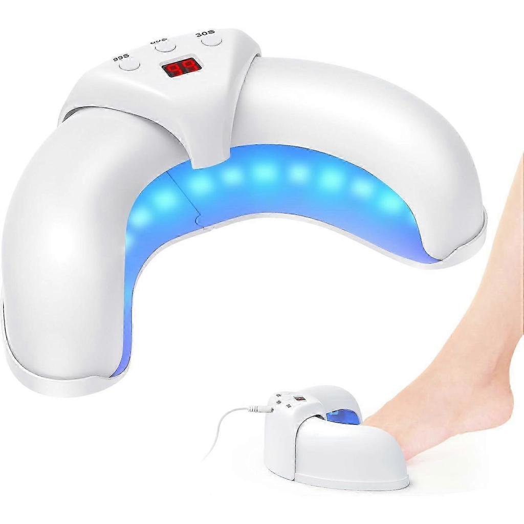 Portable Nail Fungus Laser Treatment Device - 905nm Infrared & 470nm Blue Dual Light Therapy for Toenails Fingernails