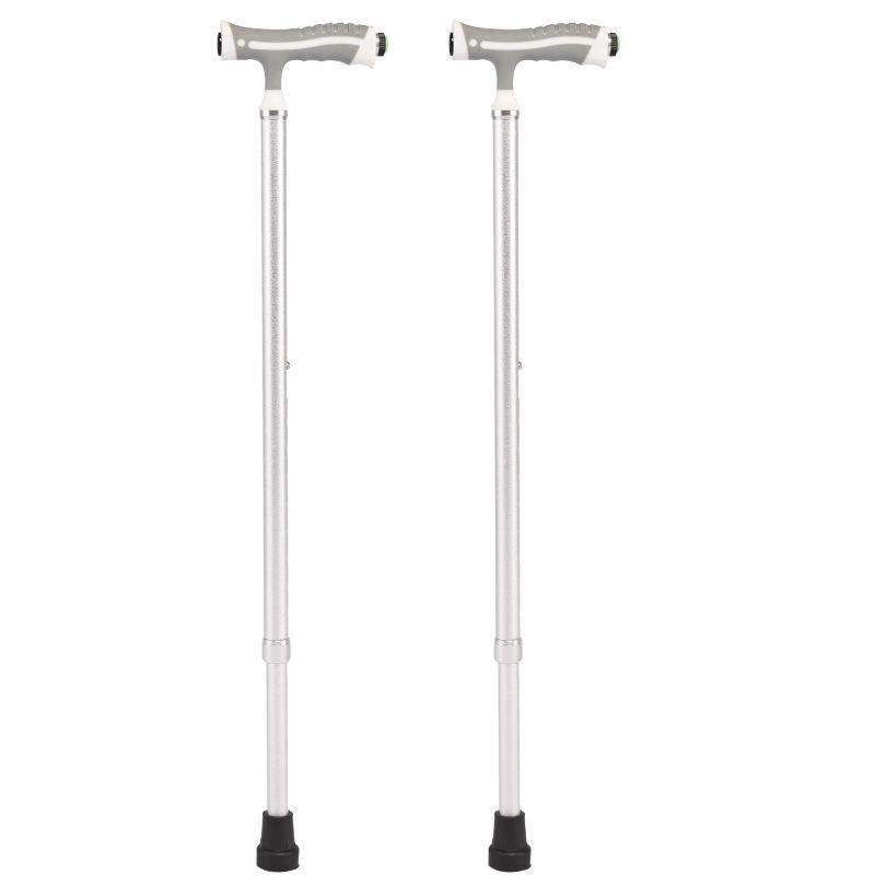 Modern Aluminum Alloy Foldable Rubber Tip Crutch Walking Stick Cane