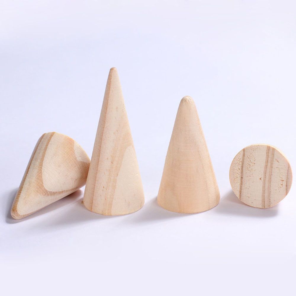 Дизайнерская неокрашенная подставка в форме конуса для хранения ювелирных изделий, стойка для колец, держатель для колец, органайзер