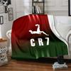 Cr7 Football Legend Flannel Blanket Super Soft Warm Cozy Blanket For Sofa Bed Office Travel Allseason Home Decor Gift