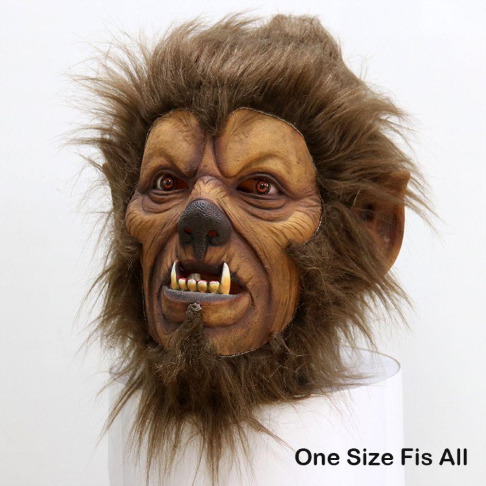 High Quality Realistic Halloween Cosplay Warcraft Mask Latex Durable Werewolf Mask Haunted House Dress Up Props