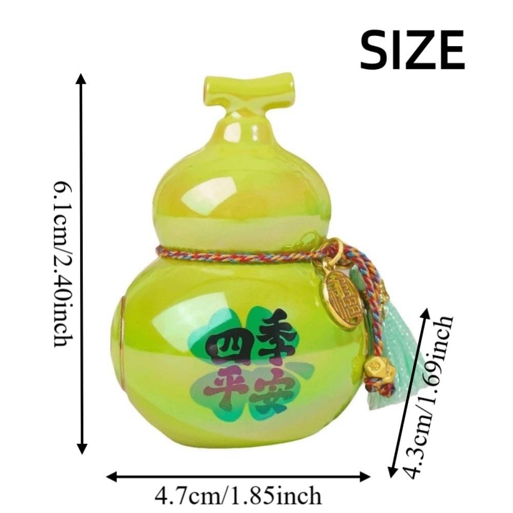 Portable Mini Gourd Statue Chinese Style Gourd Car Ornaments Gift Home Decoration Desk Decorations