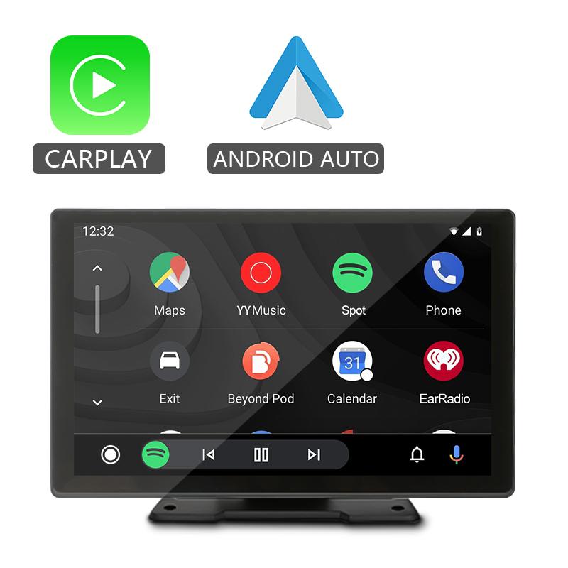 Автомобильный радиоприемник 9 дюймов Android Auto CarPlay Мультимедийный видеоплеер IPS Сенсорный экран AUX Вход Bluetooth MirrorLink Универсальный