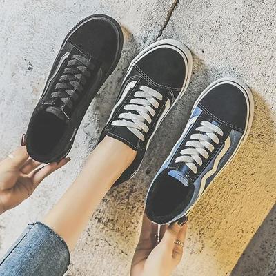 Осенняя обувь унисекс из парусины 2023 года — корейский стиль, универсальная, с плоской подошвой, популярная белая обувь для студентов