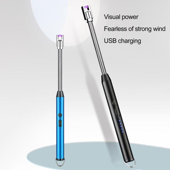 Rechargeable Igniter Windproof No Flame Long Handle BBQ Flameless Plasma Igniter Camping Equipment for Daily Life