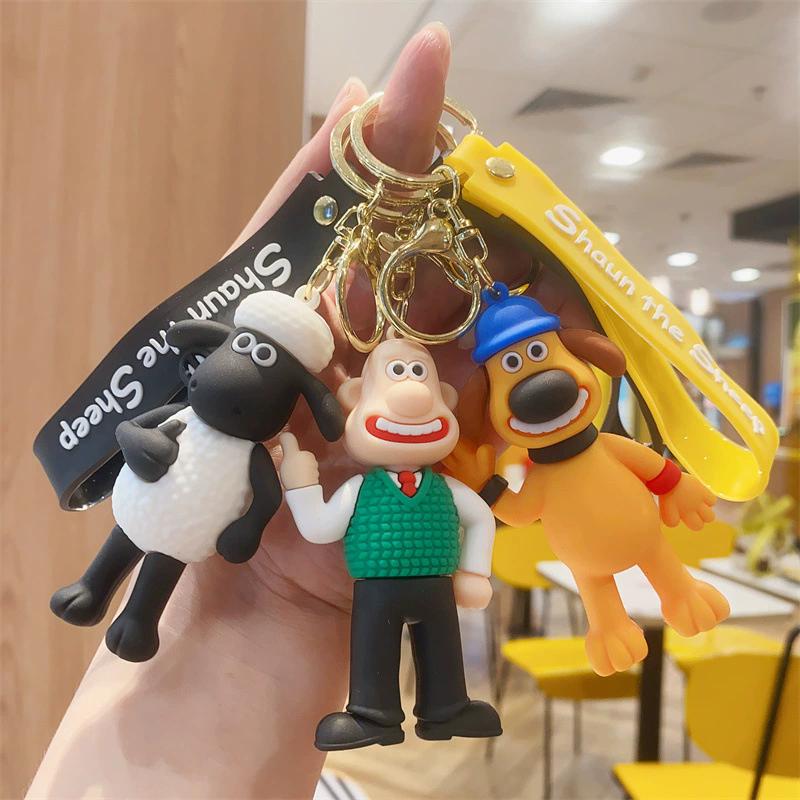 Cute Animal Lamb Keychain Sheep A Sheep Doll Bag Pendant Key Women's Beautifully Jewelry Car Phone Keychain Birthday Gift