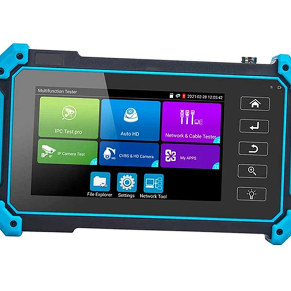 Тестер камеры видеонаблюдения Портативный 5-дюймовый дисплей Коаксиальный аналоговый видеомонитор Тестер