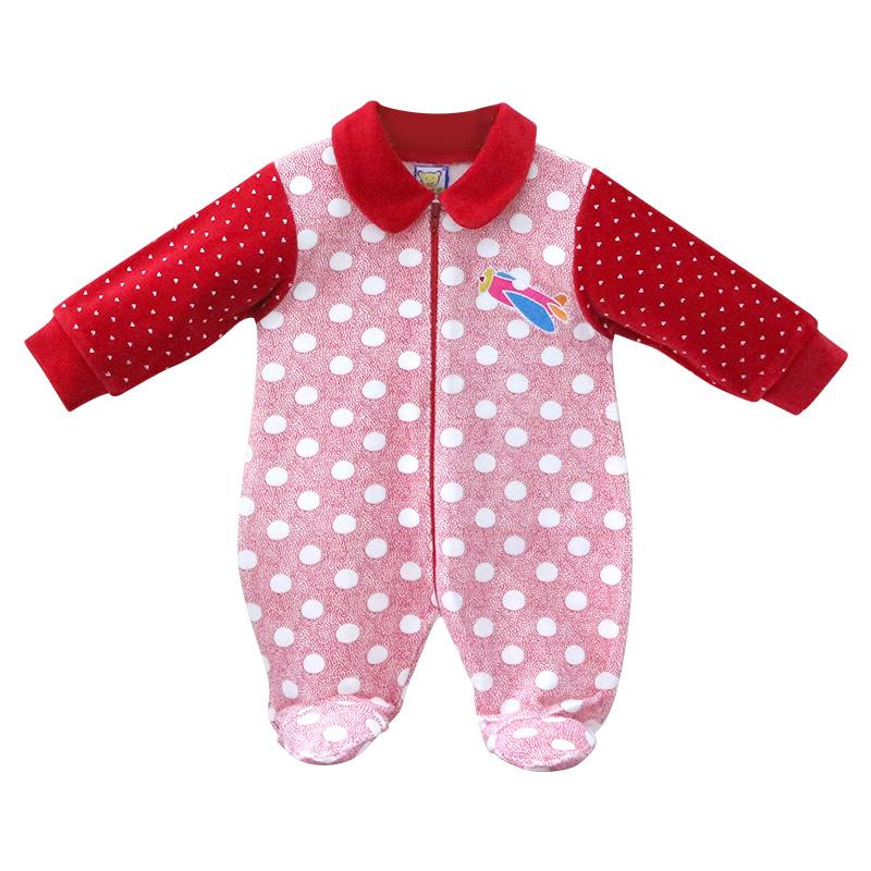 Детский комбинезон на молнии для девочек, осенняя и зимняя одежда, одежда для ползания с длинным рукавом, костюмы для новорожденных