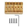 Electric Guitar Bridge 6 Strings 65mm Glossy Metal Guitar Hardtail Fixed Bridge Replacement Gold
