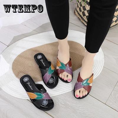 Модные женские яркие тапочки, весенне-летние домашние пляжные шлепанцы, удобная обувь на плоской подошве