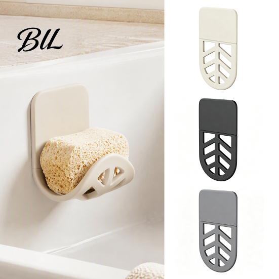 Kitchen Sink Counter Organizer Wall Mounted Flexible Sponge Holder, Traceless Adhesive Drain Rack, Space Silicone Basket for Saving Bendable