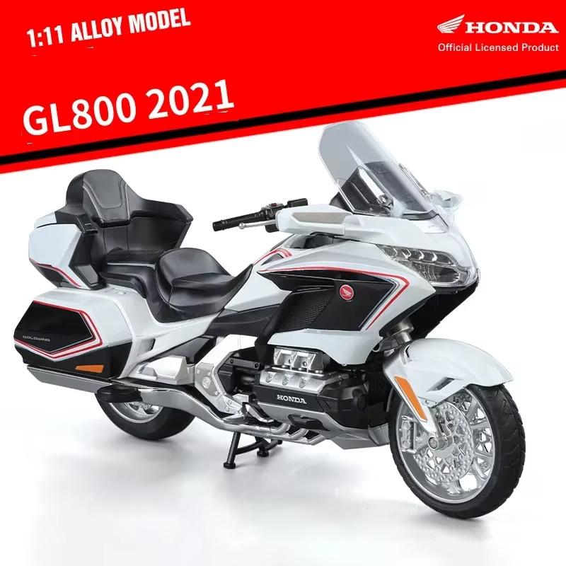 1/11 HONDA Gold Wing GL800 2021 Литой Модель Мотоцикла Металлическая Модель Туристического Мотоцикла Звук Свет Детская Игрушка Подарок
