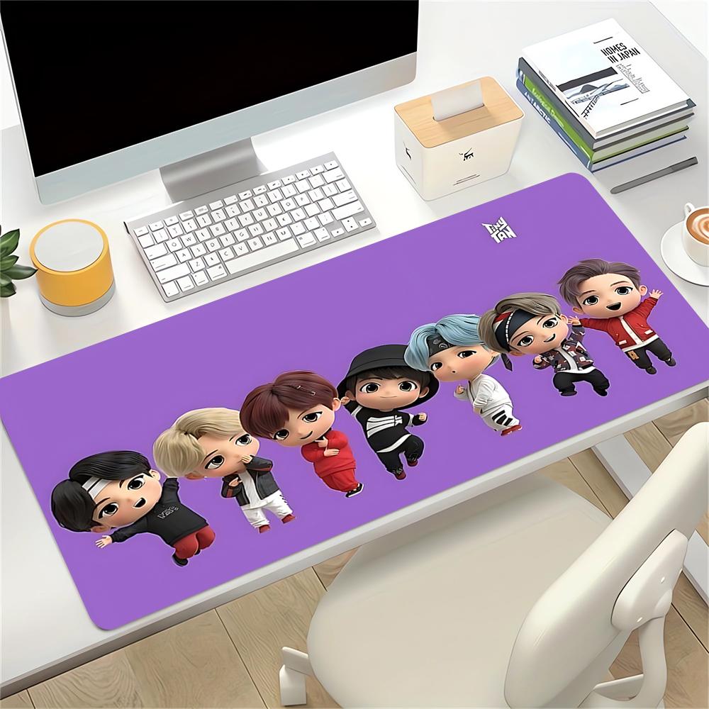 Kpop Stars 3D Large Gaming Mouse Pad Nonslip Rubber Base Waterproof Desk Mat For Office Pc Laptop
