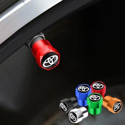 4 шт./компл. Сплав Колпачки на ниппель автомобильной шины Противоугонные Герметичные Крышки Для Toyota Camry Yaris Hilux Prius Avensis Auris Corolla