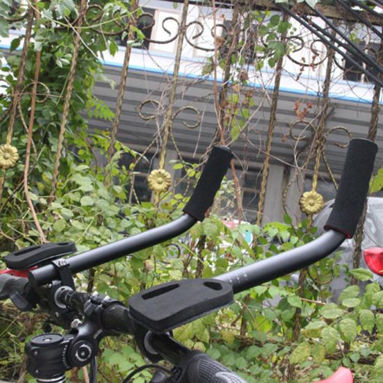 Bike Rest Handlebar High Strength Aluminium Alloy Thick Sponge Arm Cushion Cycling Bicycle Relaxation Handle Handle Bar MTB Road Bike Arm Rest Bar
