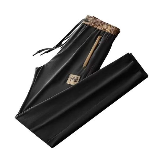 Мужские летние брюки-карго с эластичной резинкой на талии, однотонные длинные брюки с боковыми карманами, прямые спортивные штаны