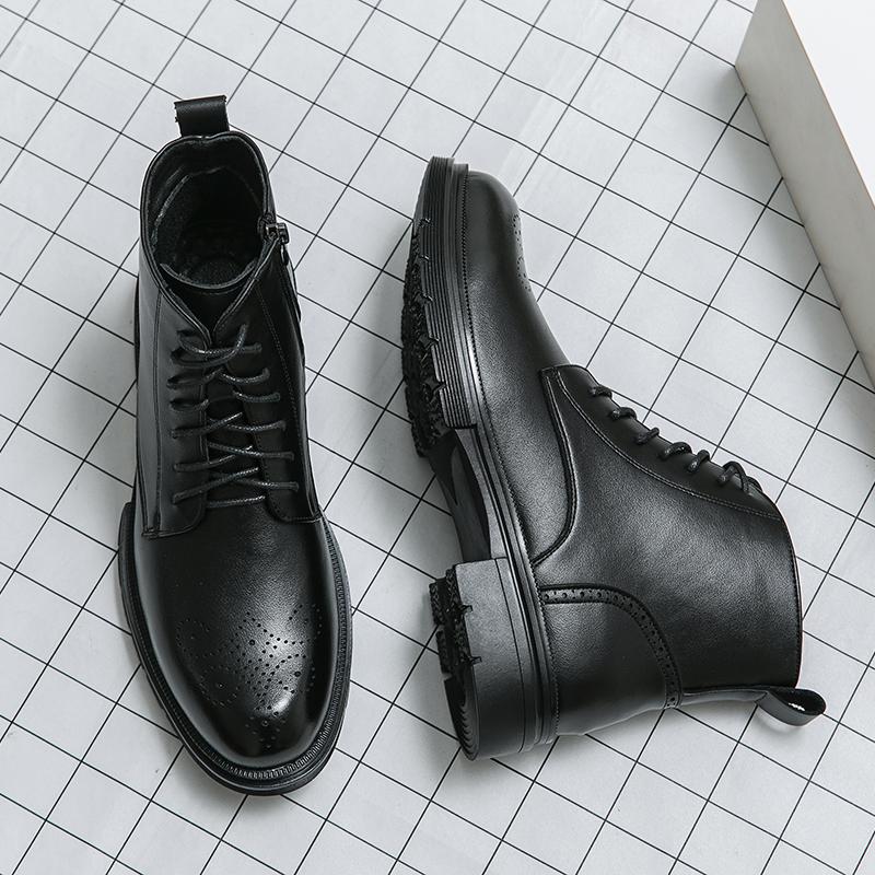 XiAnZen Vintage Brock Boots for Men Boots Casual boots For Men Натуральная кожа Модные мужские ботинки Противоскользящие ботинки man zapatos